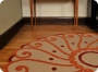 Petals 6'x6' Round Area Rug in Orange